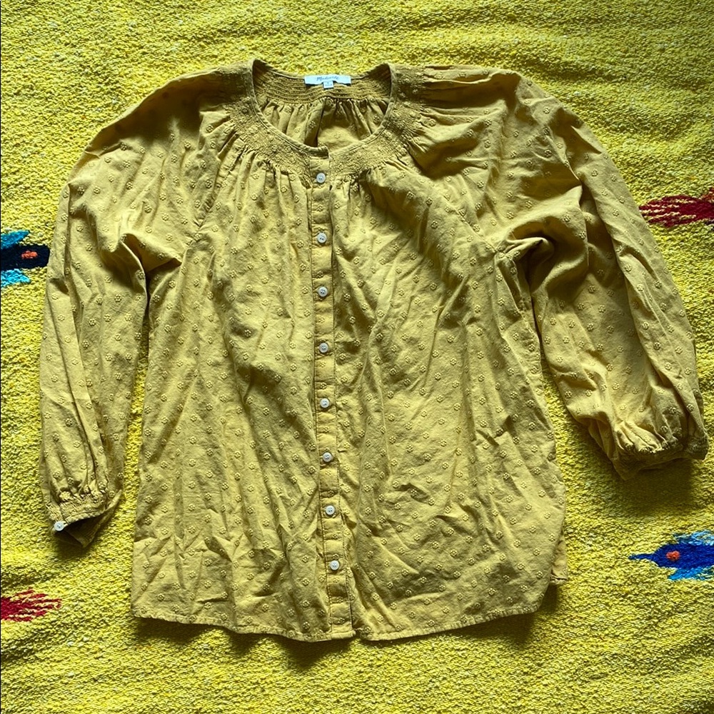 Madewell embroidered top - small